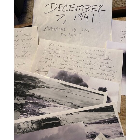 Vintage Pearl Harbor Attack Photos & Handwritten Notes December 7 1941 Historica - Picture 4 of 9